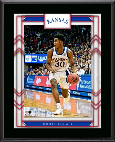Ochai Agbaji Kansas Jayhawks 10.5" x 13" Sublimated Player Plaque Cover
