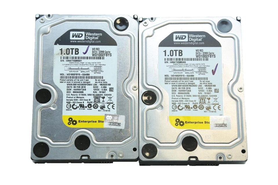 Western Digital WD1002FBYS 2x 1TB SATA II 7200RPM 3.5" Hard Drives - image 1 of 1