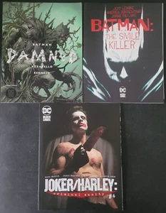 BATMAN DC BLACK LABEL SET OF 3 ISSUES NEW UNREAD! DAMNED! JOKER! KILLER SMILE! - Picture 1 of 4