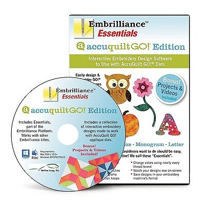 Embrilliance Essentials AccuQuilt GO! Software De Bordado De Edición • 184.45€