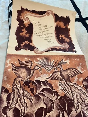 Artista Arnulfo Mendoza 1987 Edición Limitada. Pantalla de su invitación de boda 23/50 Foto 1 de 4