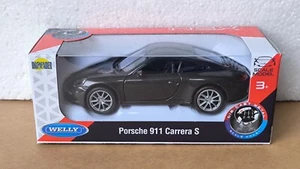 WELLY NEX DROMADER PORSCHE 911 CARRERA S BLACK 1/34 1:34 MODEL DIECAST METAL - Picture 1 of 2