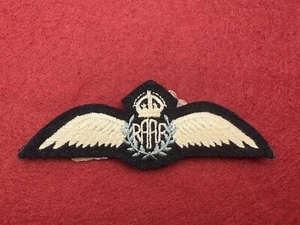 REPRODUCTION - WW2 ROYAL AUSTRALIAN AIR FORCE (RAAF) PILOT WINGS Badge Patch - Picture 1 of 5