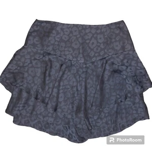 Show Me Your Mumu Skort Skirt Built In Shorts Black Leopard Print Small Tiered  - Picture 1 of 5