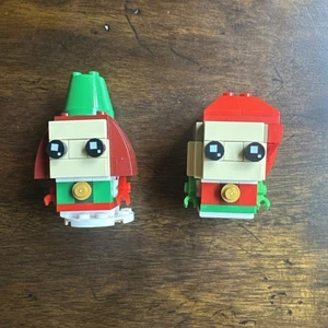 Elf And Elfie Lego Pieces Partial Christmas Holiday - Picture 1 of 5
