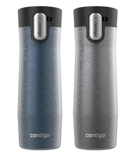 Paquete de 2 tazas de viaje Contigo AUTOSEAL West Loop de acero inoxidable 20 oz paquete de 2 - Imagen 1 de 4
