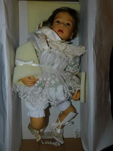 Sybille Sauer 26" limited Rose Resin Doll W/Teddy Bear # 24 Of 50 New - Bild 1 von 10