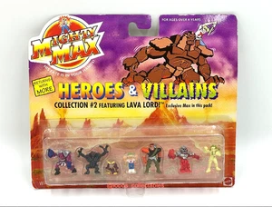 MIGHTY MAX HEROES & VILLAINS COLLECTION #2 FEATURING LAVA LORD 1994 MATTEL - Picture 1 of 13