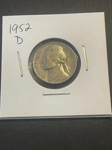 1952-D Jefferson Nickel X2425 - Picture 1 of 3