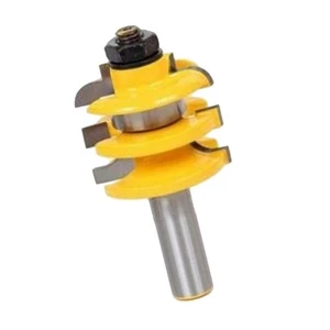 Stacked Rail And Stile Router Bit, 1/2 Shank, Carbide - Picture 1 of 3