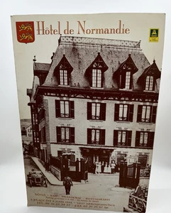 Menu From Your Favorite Restaurant HOTEL DE NORMANDIE Bar Brasserie France - Picture 1 of 7