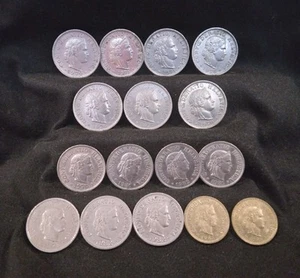 Swiss Rappen Coins~20, 10, & 5 Rappen~ 1970 to 1983~ 16 coins total - Picture 1 of 12