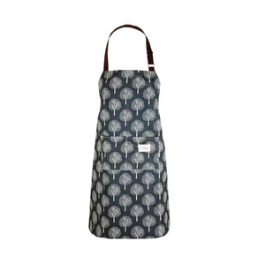 Waterproof Vinyl Women Men Cooking Apron with Pockets Chefs Wipeable Apron Grey - Picture 1 of 5