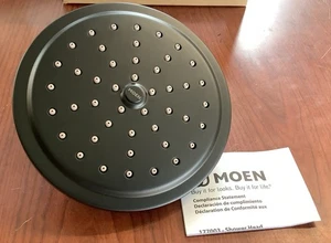 NEW Moen S176BL Matte Black 7" Round Rainshower Shower Head B138 - Picture 1 of 3