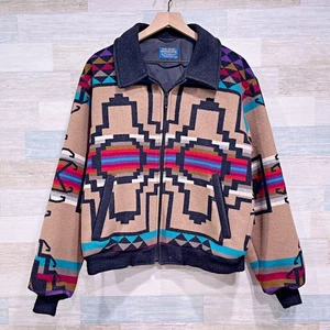 Pendleton High Grade Western Wear Wool Jacket Aztec Vintage USA Mens Medium - Picture 1 of 7