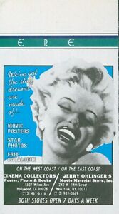 1994 Cinéma collectionneurs Jerry Ohlinger affiches Marilyn Monroe vintage annonce imprimée P1