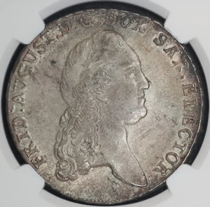 1783 IEC GERMANY SAXONY TALER Thaler NGC MS63, Dr. Max Blaschegg Coll. - Picture 1 of 2