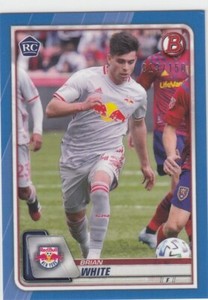 2020 Topps Bowman MLS #63 NY Red Bulls Brian White Rookie RC Blue 013/150