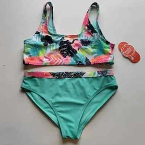 Wonder Nation Girls Two Piece Bikini Bathing Suit Size 10/12 New - Picture 1 of 6