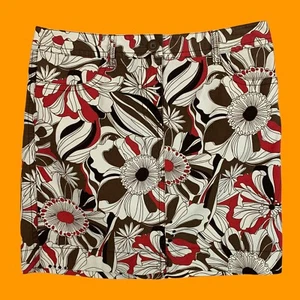 Falda Floral Loft 8 Ann Taylor Mujer Corta con Vendaje 32x18 China - Imagen 1 de 11
