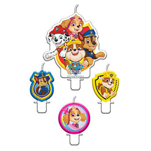 Paw Patrol Cake Topper Birthday Candles Party Decoration Chase Sky Marshall x 4