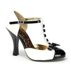 Pleaser Pin Up Couture T-Strap Pumps Mini Bow High Heels Women SMITTEN10 SIZE 9 - Picture 1 of 5