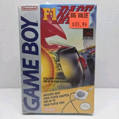 F-1 Race 1990 Nintendo Game Boy w/ 4 Player Adapter Factory Sealed - Image 1 of 4