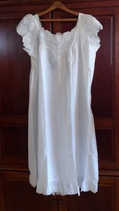 NEW Alexander Del Rossa 100% Cotton Nightgown Maxi Short Sleeve Prairie 2XL - Picture 1 of 7