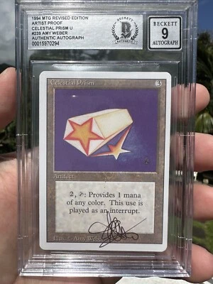 CELESTIAL PRISM, ARTIST PROOF / SKETCH, REVISED, 1994 MTG, AMY WEBER, BAS 9! - Image 1 of 3