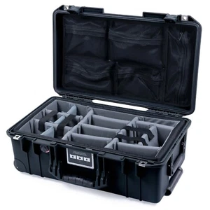 Boîtier air noir Pelican 1535 avec organisateur de couvercle et séparateurs gris CVPKG. - Photo 1 sur 3