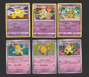 Hypno Pokemon Card Collection Set di 6 Carte Inglese Tipo Psichico Rare Stage 1 - Foto 1 di 1