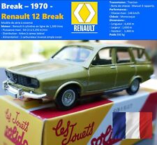 1/43, Tourisme, 1970, Renault 12 Break, Solido + Bte N°tée, 1 Siècle Auto 104