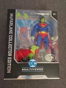 DC Multiverse McFarlane Toys Collector Edition Platinum Superman & Krypto Chase - Picture 1 of 2