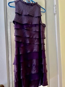 S.L. Vestido formal Fashions adornado escote capas capas talla P14 nuevo con etiquetas Prle - Imagen 1 de 7