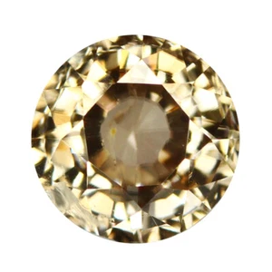 1.43 Ct Marvelous Perfect Round 6.2 MM Brownish Yellow Madagascar Natural Zircon - Picture 1 of 4