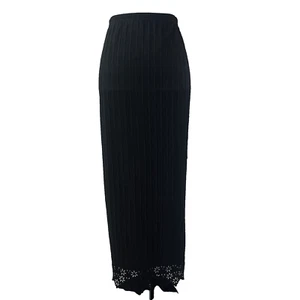 Falda Carole Talla 6 Larga Maxi Negra Lápiz Elastizado Ojales Boda Iglesia - Imagen 1 de 8