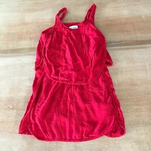 Ava Sky Mini Tank Dress Women M Red Sleeveless Layered Stretch Preppy - Picture 1 of 7