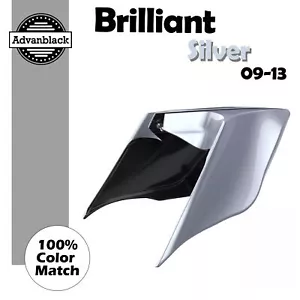 Cubierta lateral extendida Brilliant Silver para Harley Touring 2009-2013 - Imagen 1 de 8