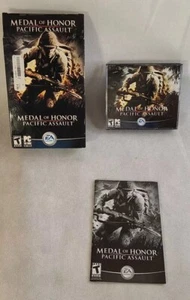 Medal of Honor: Pacific Assault (PC, 2004) 4 Disc CD-ROM Video Game Complete CIB - Picture 1 of 6