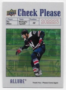 22/23 UPPER DECK ALLURE CHECK PLEASE Tom Wilson #CP2 - Picture 1 of 1