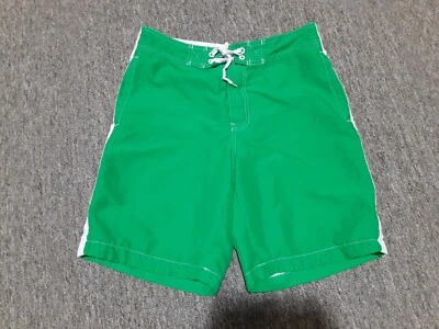Pantalones cortos de tabla Mossimo para hombre talla 32 verde y blanco forro de malla a rayas verticales Foto 1 de 4