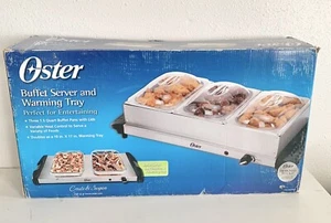 OSTER CKSTBSTW02 Buffet Server & Warming Tray 3 -1.5 qt Buffet Pans Heat Control - Picture 1 of 12