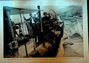 Torpedoboot Ericsson vor dem Hafen von Santiago 1898 H Reuterdahl - Bild 1 von 1