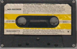 IT'S EASY TO REMEMBER - BING CROSBY CASSETTE CT599 - Picture 1 of 2