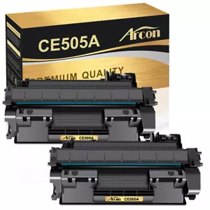 2 Pack Black CE505A Toner Cartridge For HP 05A LaserJet P2035 P2035n P2055dn - Picture 1 of 11