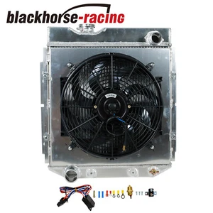 For Ford 60-1965 Falcon 65-66 Mustang 3 Row Aluminum Radiator+Shroud Fan Kit 251 - Picture 1 of 13