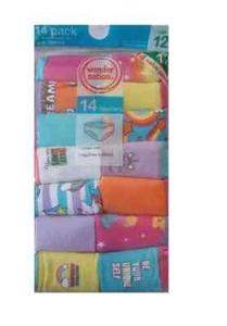 Ropa Interior Talla 12 Hipster Paquete de 14 Niñas Wonder Nation Multicolor Diseño Multicolor - Imagen 1 de 2