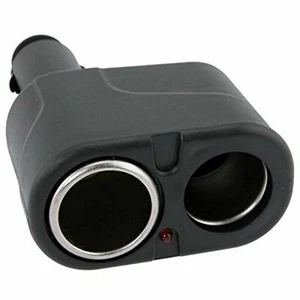 DUAL TWIN DOUBLE IN CAR POWER SOCKET CIGERETTE ADAPTOR US FOR CAR CHARGER US - Picture 1 of 3