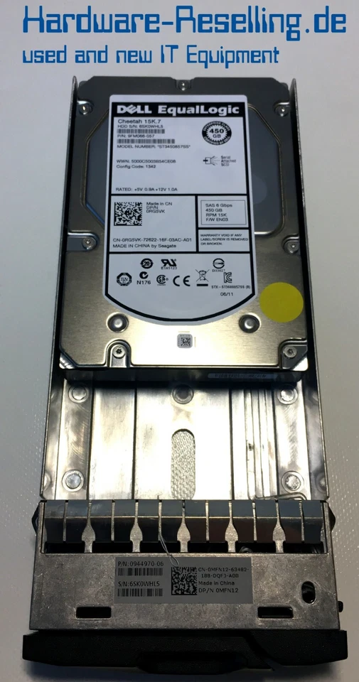 Dell 450GB 15K SAS 3,5 " 0RG5VK rs-450g15-sas-x15-dell 0944970 EqualLogic - Immagine 1 di 1