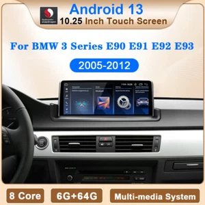 BMW 3er E90 E91 E92 iDrive Knob LHD 10.25" Android 13 Autoradio 64GB Carplay GPS - Bild 1 von 17